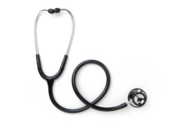 istock Stethoscope on white background, top view. Medical instrument 2188533786