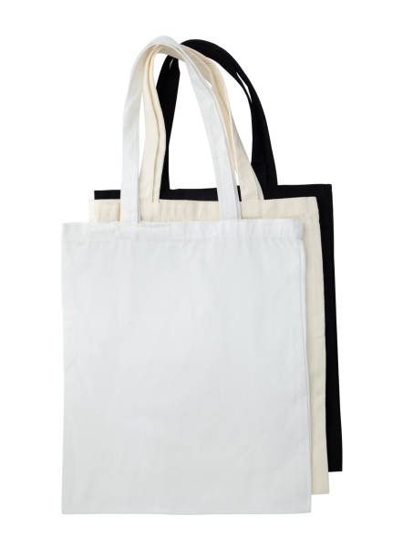 istock Tote bag canvas fabric cloth shopping sack mockup blank template isolated on white background. 2188533992