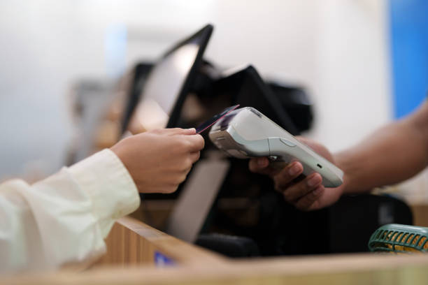 istock Payment Transaction with Credit Card at Retail Store Checkout 2188539935