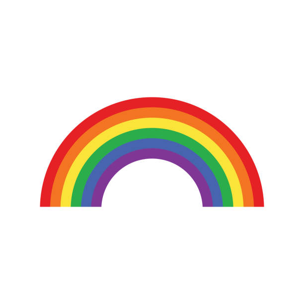 bildbanksillustrationer, clip art samt tecknat material och ikoner med rainbow flat style. lgbt flag, rainbow color love symbol, pride month in june, vector illustration - regnbåge