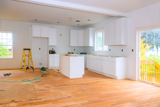 istock Modern kitchen renovation in progress with new cabinetry and hardwood flooring being installed 2188543719