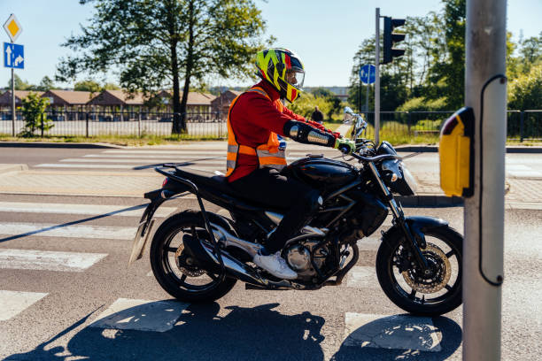 istock Motorcycle training session focusing on road safety and traffic rules 2188546572