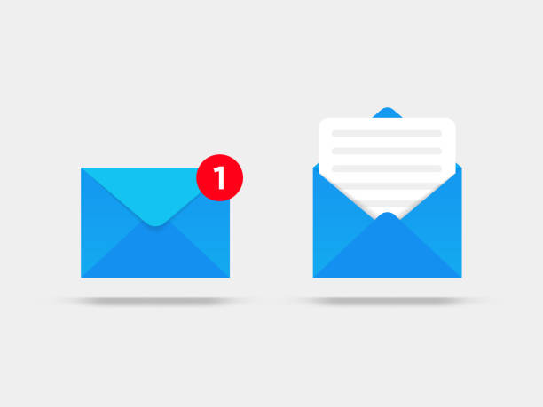 istock New message notification concept on realistic smartphone mockup. New email pop up. Incoming, open messaging. Chatting, mail, post, letter symbol, sign, emblem with new notification for UI UX website 2188547469