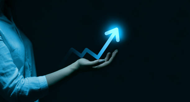 istock Business strategy development and growing growth arrow. Financial management strategy for business growth.Graph and chart. 2188555401