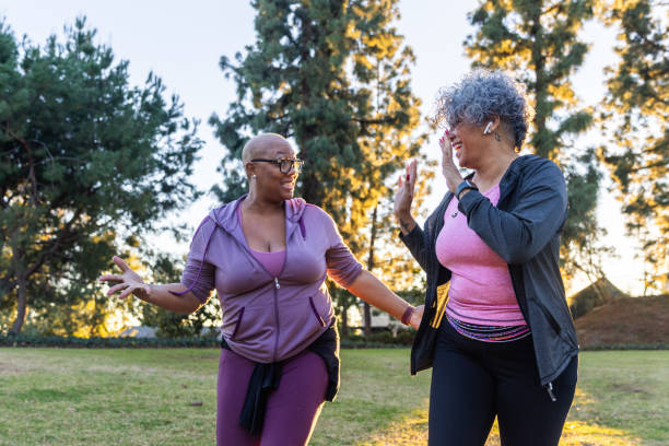 istock Two black woman together in nature 2188558367