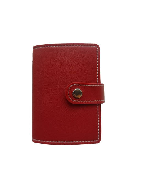 istock A classic design red leather wallet with a metal clasp, great for everyday use 2188559310