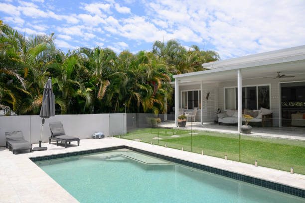 istock Enclosed swimming pool in Byron Bay back yard 2188582039