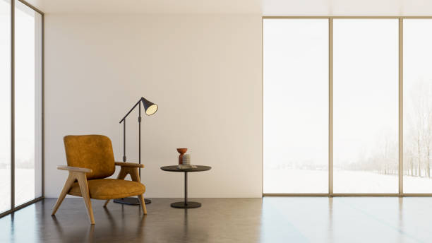 istock Large luxury modern bright interiors Living room mockup illustration 3D rendering image 2188589332