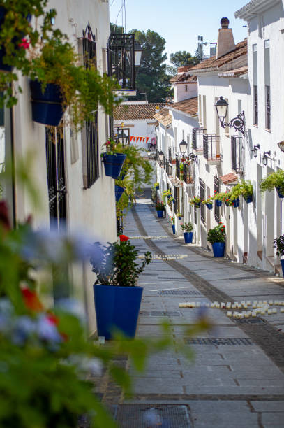istock Charming white Spanish hill village overlooking the Costa del Sol 2188590364