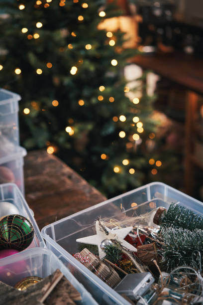 istock Decorating Christmas Tree with Ornaments and Christmas Lights 2188592746