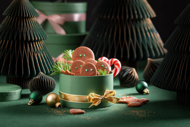 istock Tasty Christmas gingerbread mans with decorations for Christmas. 2188605210