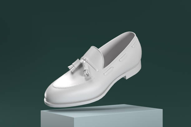 istock A white shoe with a tassel on the side 2188609369