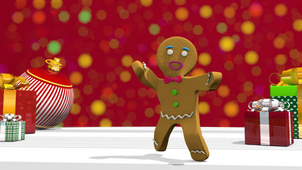 A gingerbread woman - white background