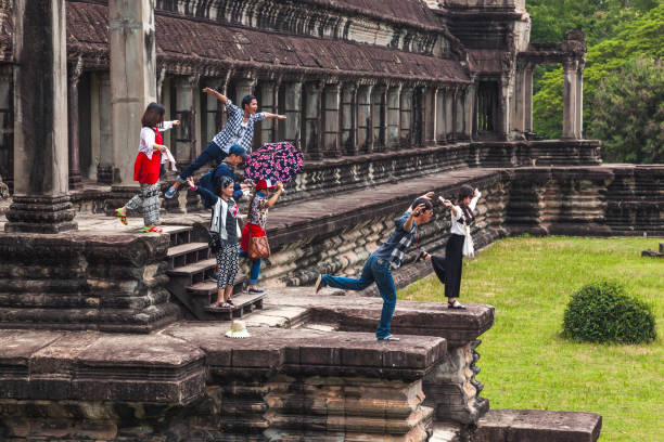Angkor Wat, the largest religious monument in the world, is a masterpiece of Khmer architecture. Surrounded by moats and forests, it symbolizes Cambodia’s rich cultural and historical legacy.