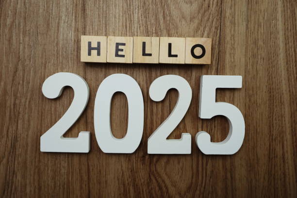 istock Hello 2025 word alphabet letters on wooden background 2188641454