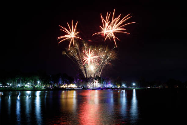 istock Beautiful fireworks in The Lake 2188647347