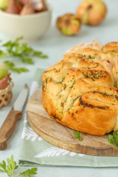 istock Freshly baked herb bread with apples and parsley. 2188647651