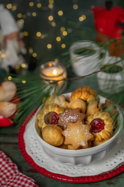 istock Festive holiday cookies with Christmas decorations. 2188647707