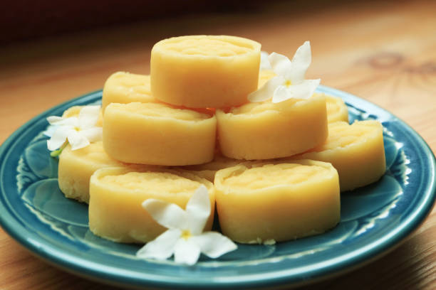 istock Khanom Tua Guan, Popular Thai Mung Bean Mold-pressed Soft Cookies 2188652967