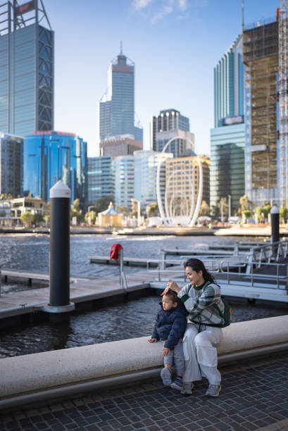 istock enjoy the holiday in Elizabeth Quay in Perth 2188657574