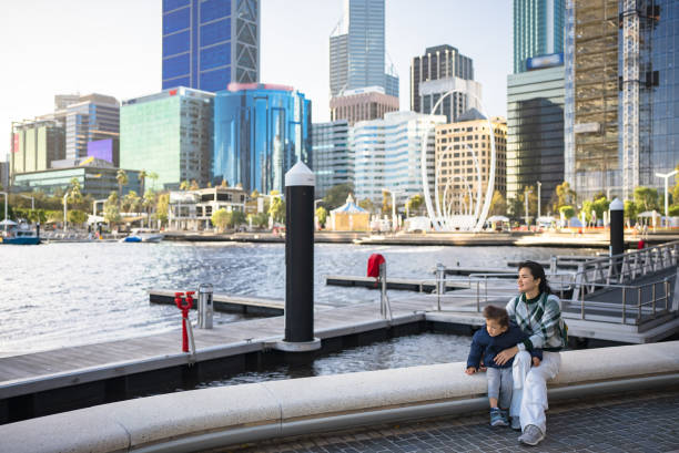 istock enjoy the holiday in Elizabeth Quay in Perth 2188657577