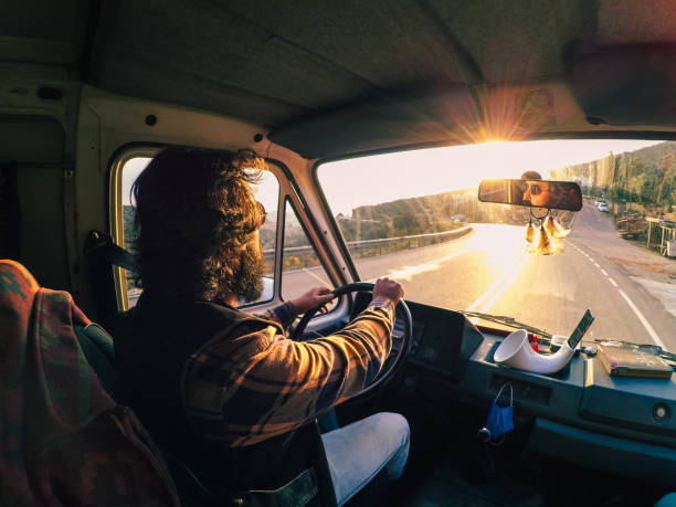A hippie who heads west from sunset with his caravan