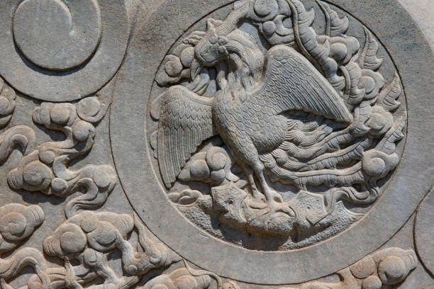 istock Vintage ornament on the stone. Close-up seamless texture. Stone texture. Embossed pattern. 2188661965