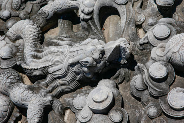 istock Vintage ornament on the stone. Close-up seamless texture. Stone texture. Embossed pattern. 2188661991