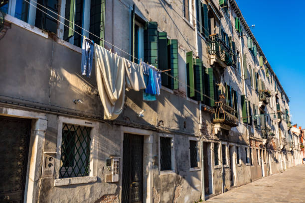Washing day in Venice, Italy