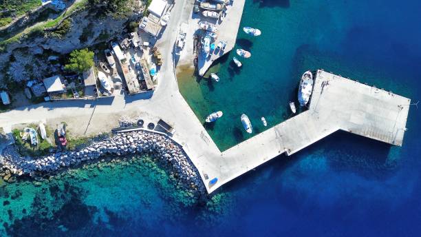 istock Fournoi island Port from above 2188669872