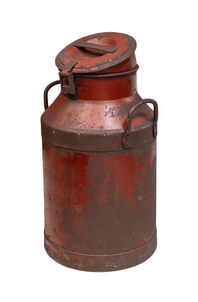 istock The old milk can on white, isolated 2188674813