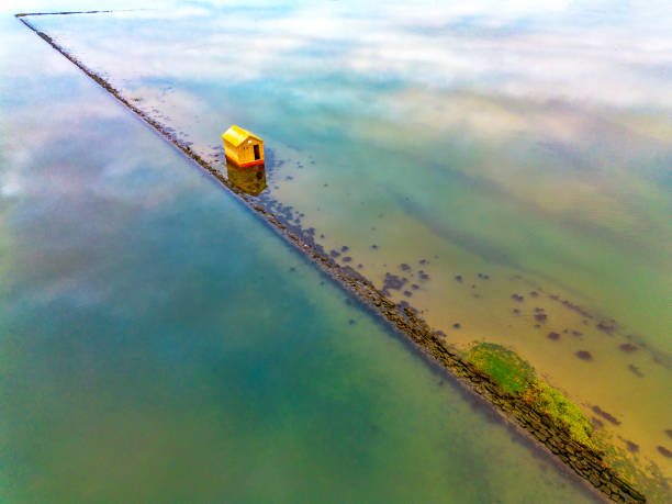 istock Little lonely house in water landscape 2188679546