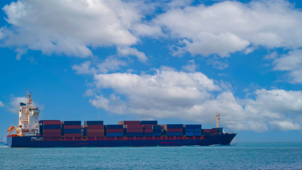 istock Aerial view of Business trip with ship the partner connection Container Cargo freight ship for Import Export 2188681287