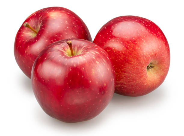 istock Three ripe red apples on white background. File contains clipping path. 2188691373