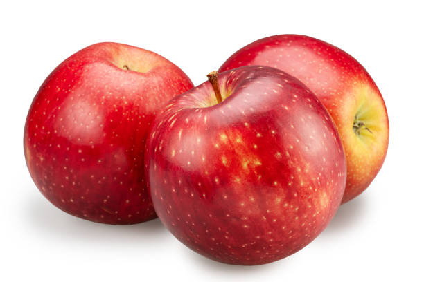 istock Three ripe red apples on white background. File contains clipping path. 2188691381