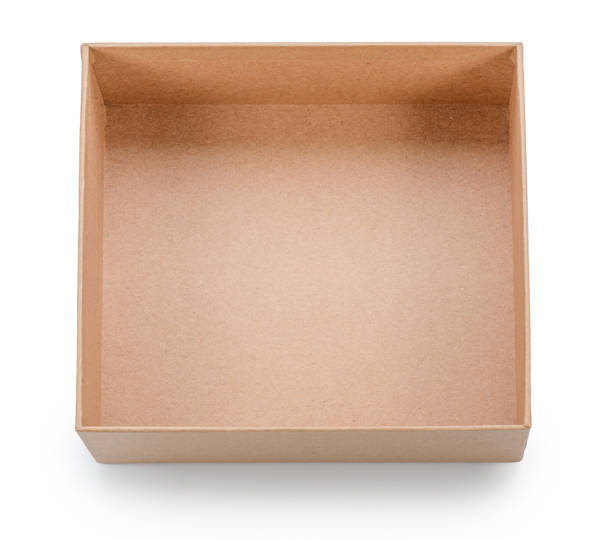 istock Open empty cardboard gift box, top view, isolated on white background. File contains clipping path. 2188691468