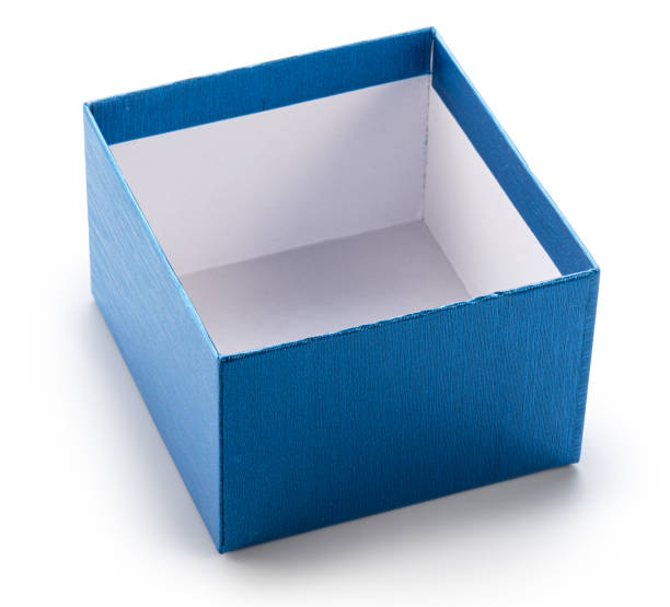 istock Empty blue gift box, top view, isolated on white background. File contains clipping path. 2188691534