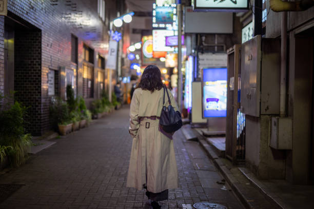 Business woman going back home after work