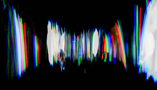 istock Abstract colorful glitch art distorting reality on black background 2188695733