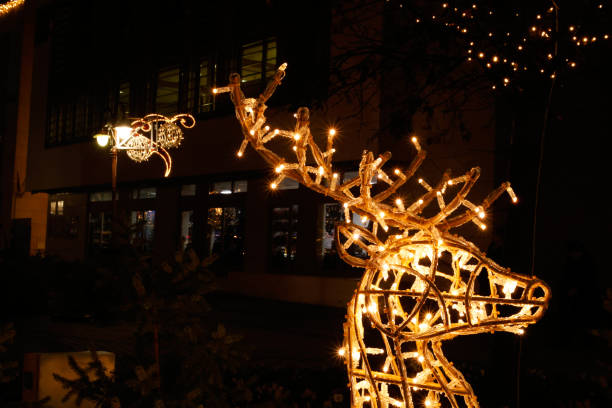 istock Illuminated deer decoration - festive Christmas lights 2188702739