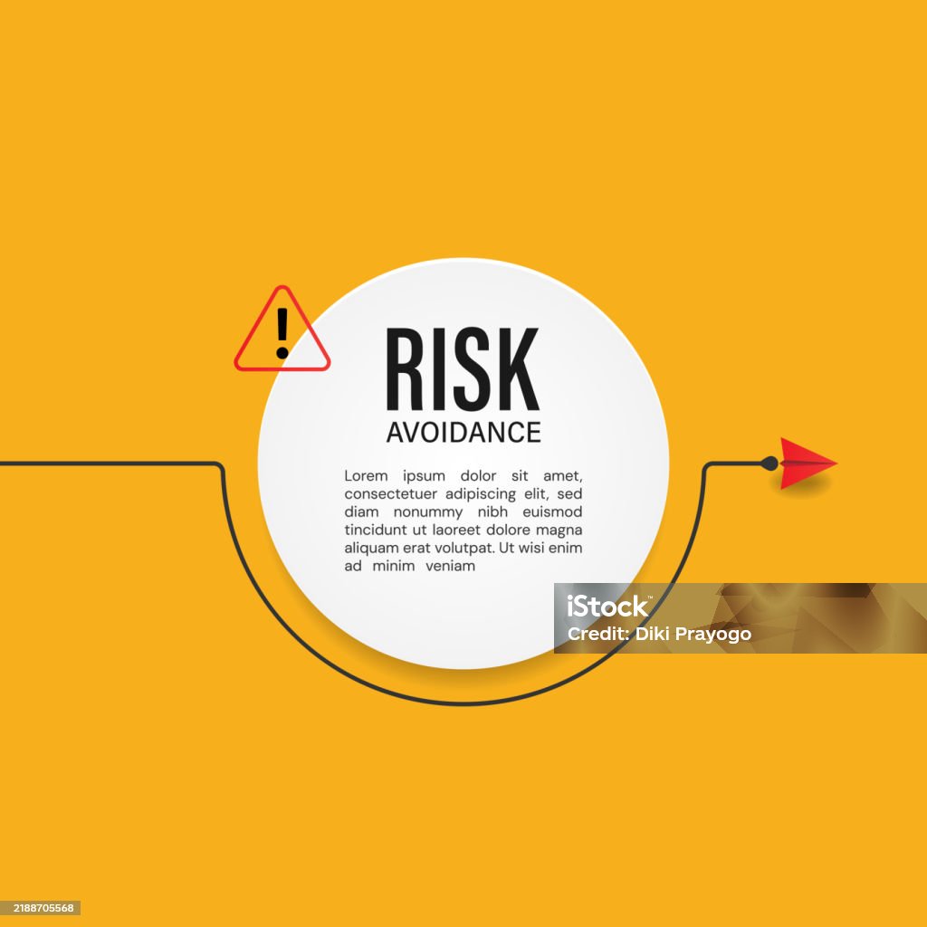 Absconding Risk Alert Risk Avoidance Concept With Paper Plane Symbol Isolated With Yellow ...