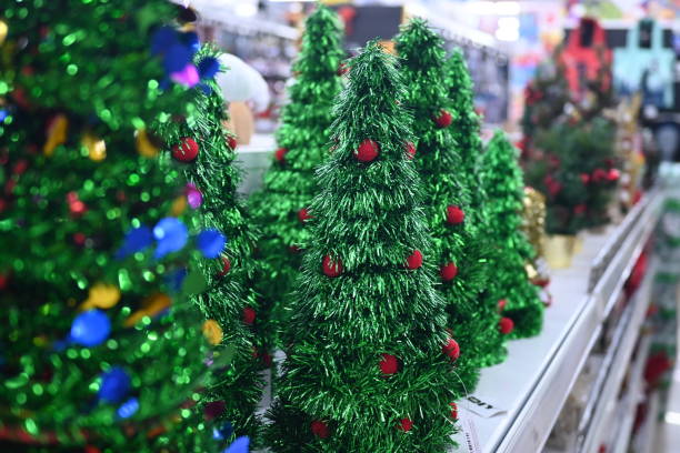 istock Christmas tree with artificial decorations for festive decor stock photo 2188707672
