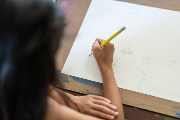 istock Asian children student in art classroom learning, drawing and confidence at the school 2188711610
