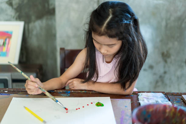 istock Asian children student in art classroom learning, drawing and confidence at the school 2188711651