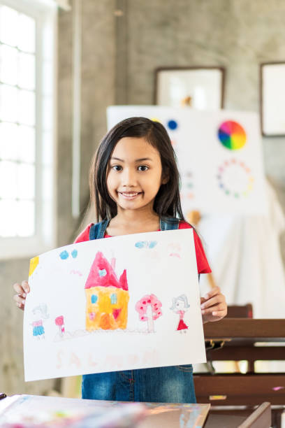 istock Asian children student in art classroom learning, drawing and confidence at the school 2188712149