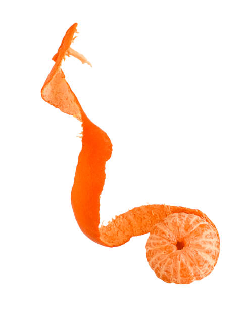 istock Peeled clementine flying isolated on white background with clipping path. 2188714858