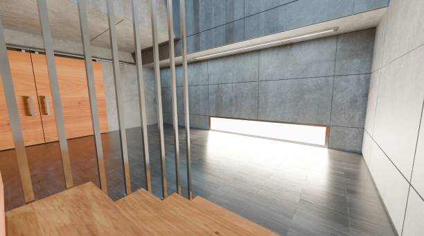 istock Realistic 3D Render of Concrete Interior 2188717797