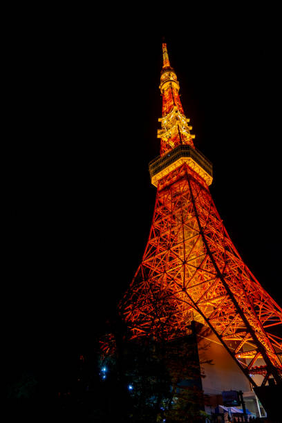 Illumination of Tokyo Tower at Night