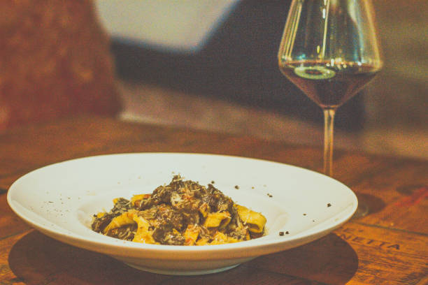 istock TAGLIATELLE pasta with minced BEEF CHEEK slow-cooked in red wine sauce 2188721573