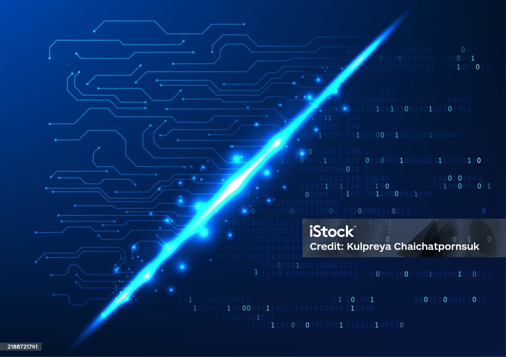 Abstract Technology Background Number Codes Linked To Technology ...